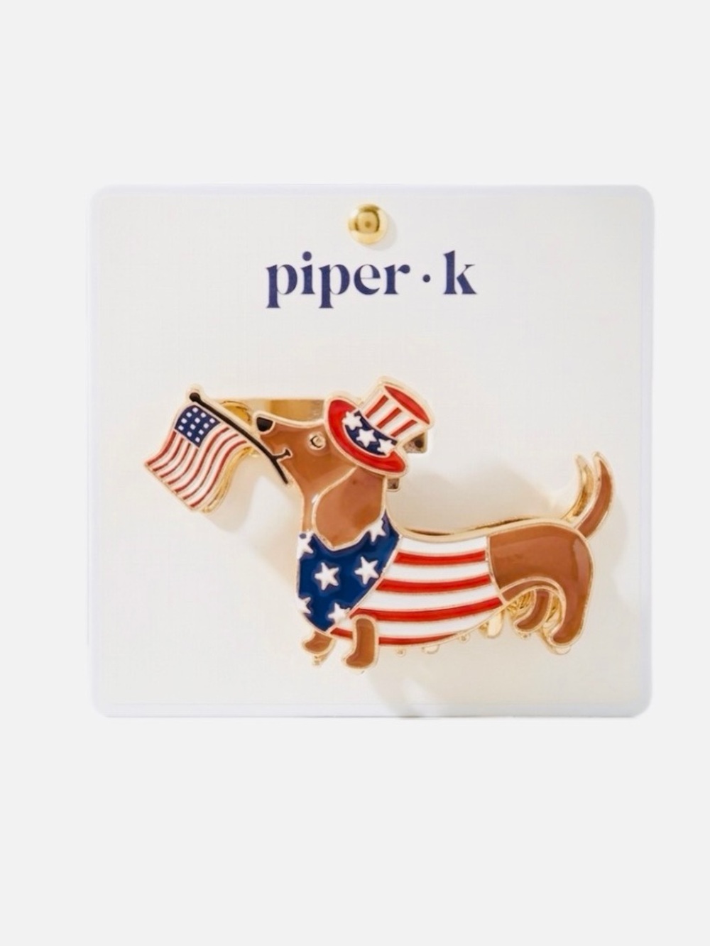 NWT ⚜️🇺🇸⚜️ PIPER K PATRIOTIC TEDDY BEAR CLAW CLIP